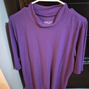 Torrid Super Soft Purple Short Sleeve Top